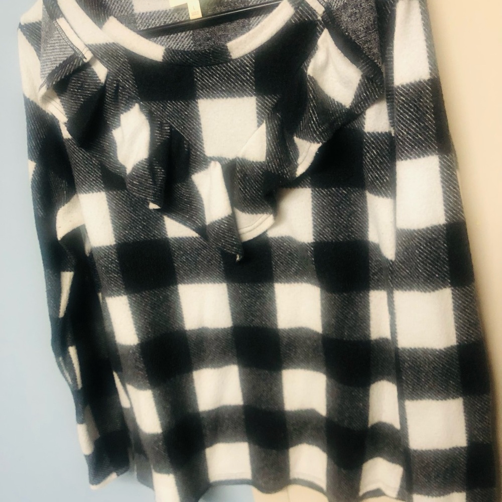 Black and White Checkered Sweater